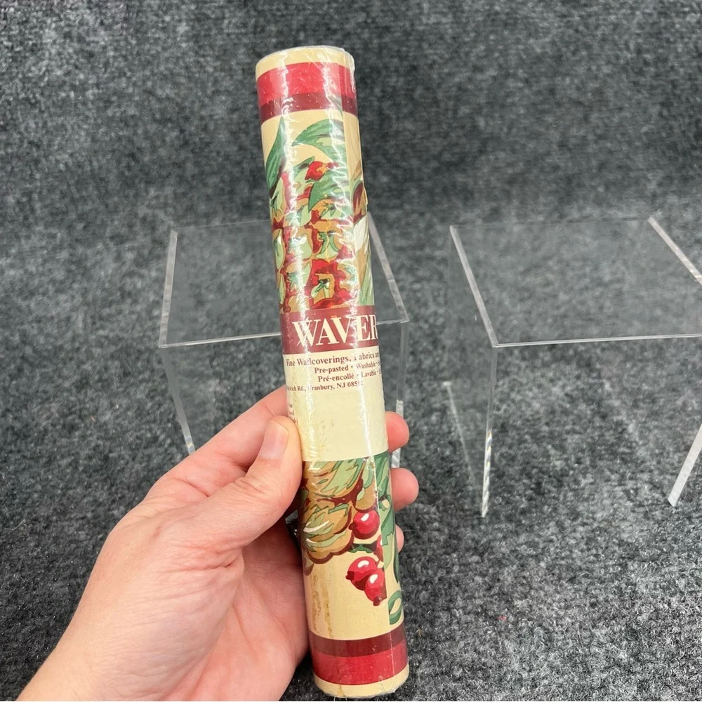 Waverly Wallpaper Border Pattern 570493 Maroon & Green